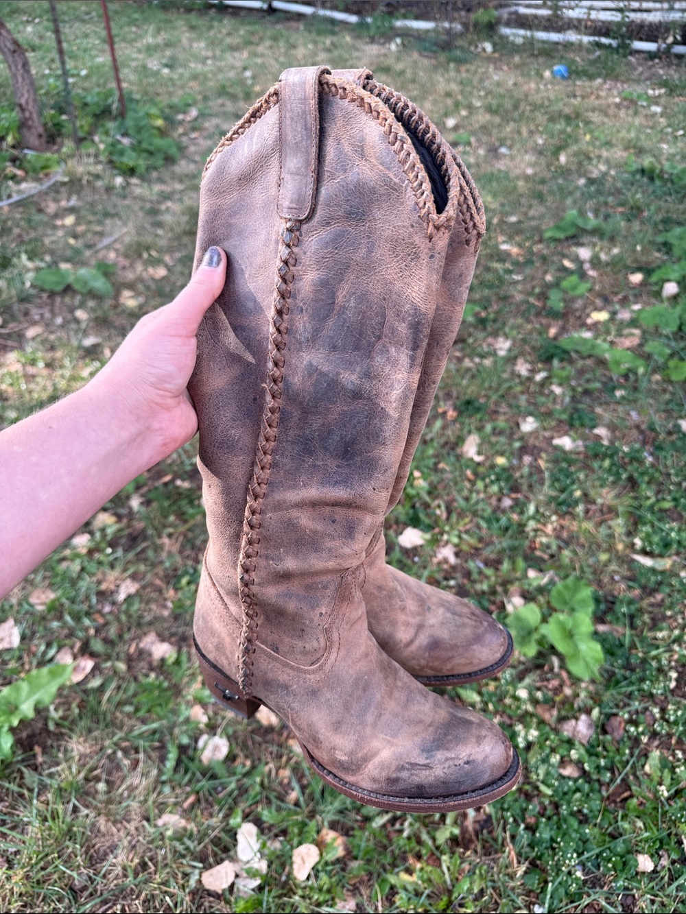 Lane distressed boots